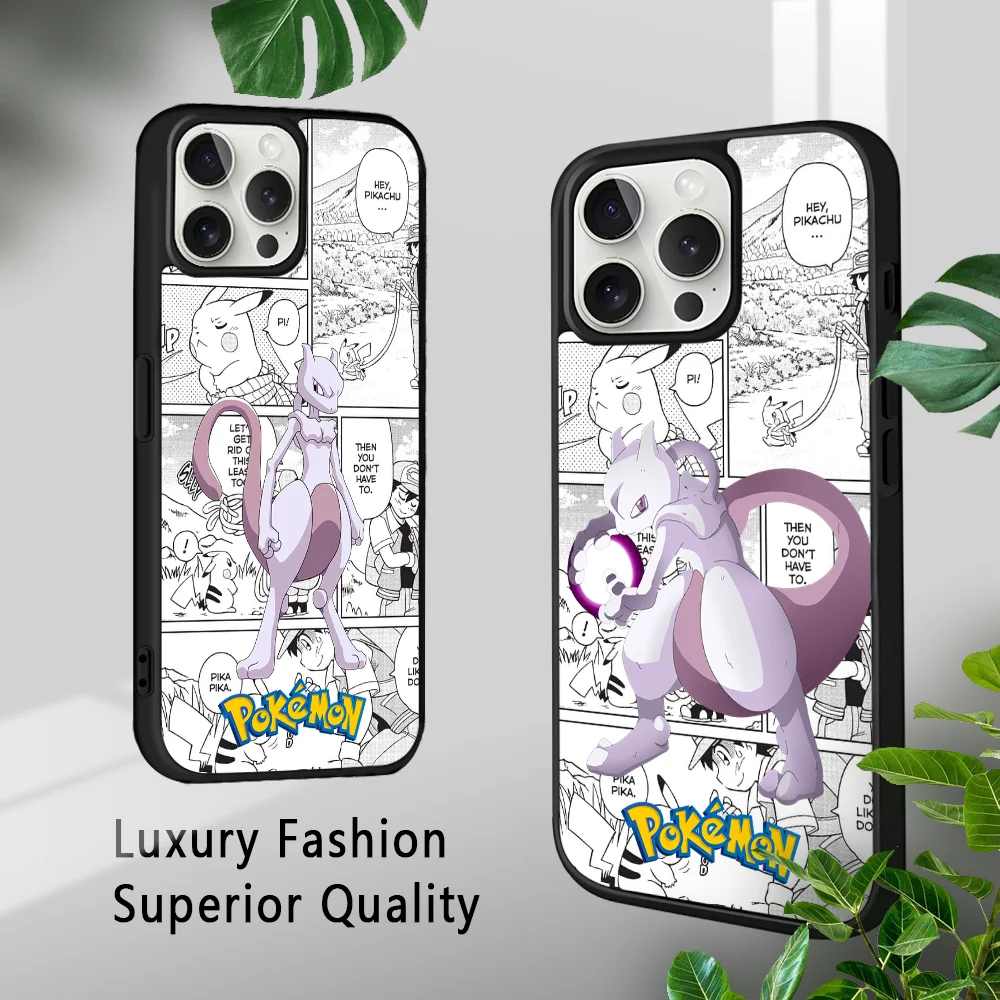 Lustige Cartoon Mewtwo Handy hülle für iPhone 16 15 14 13 12 11 Pro XS Max Mini Plus Celu lares Hard Funda