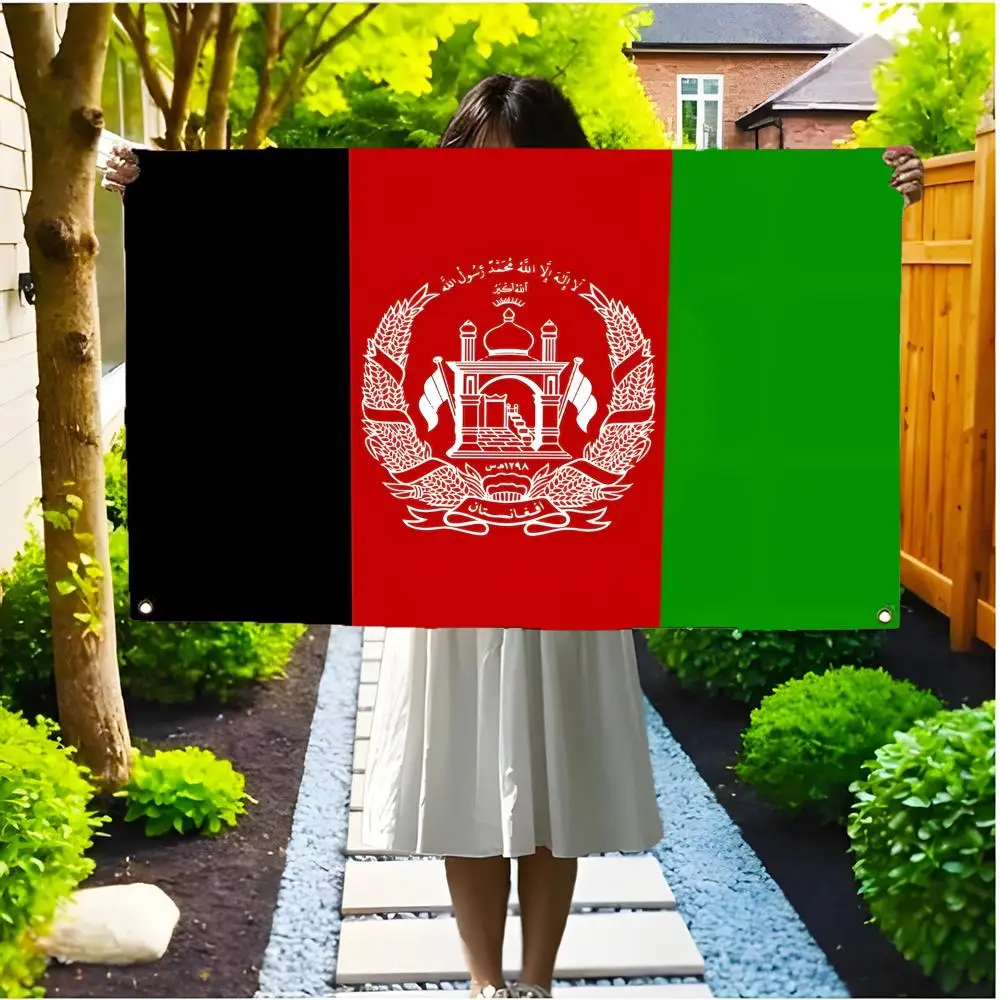 Drapeaux de l'Alliance du Nord d'Afghanistan, sans bordure, à quatre anneaux, décoration suspendue pour intérieur, facile à accrocher et à afficher