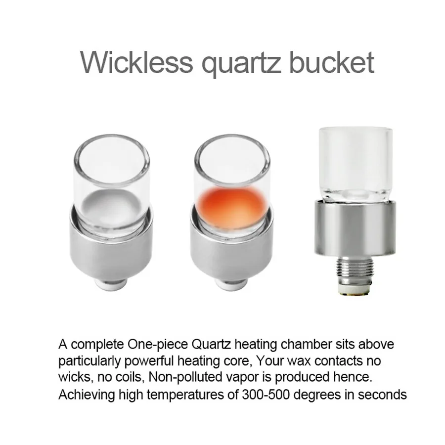 Longmada Motar Wax Atomizer Chamber Quartz Coil Glass Tank 510 Box Mod Herbal Vaporizer Kit replacement coil - gallery image 5