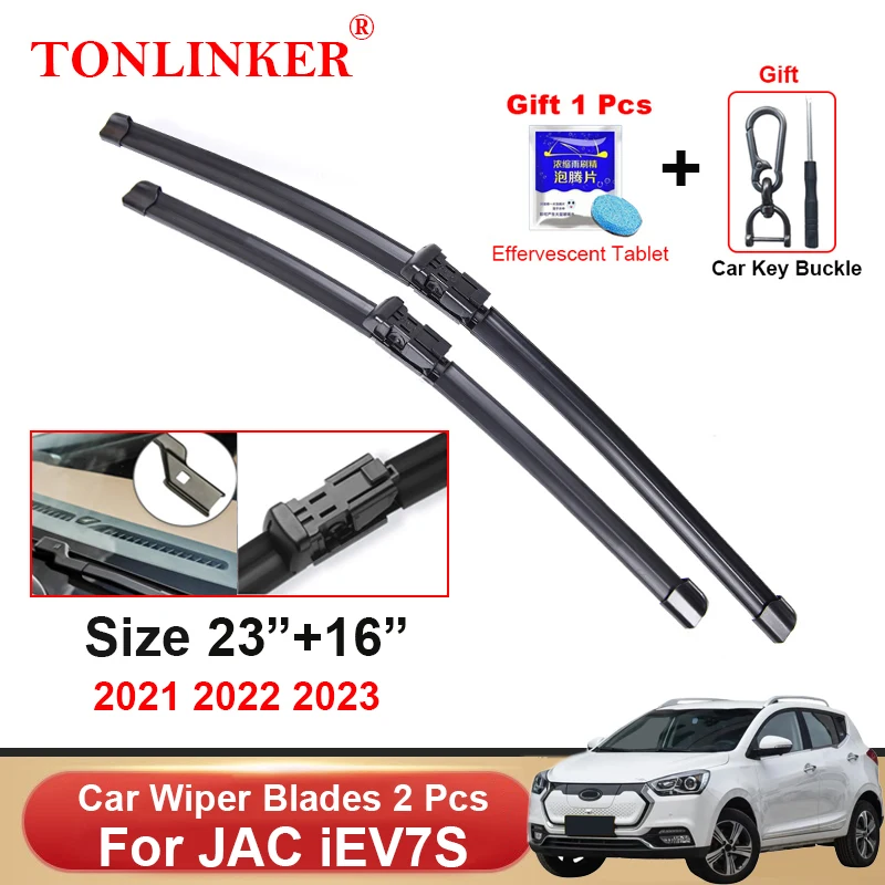 

TONLINKER Wiper Blades For JAC iEV7S 2021 2022 2023 92kW Luxury Car Accessories Front Windscreen Wiper Blade Brushes Cutter