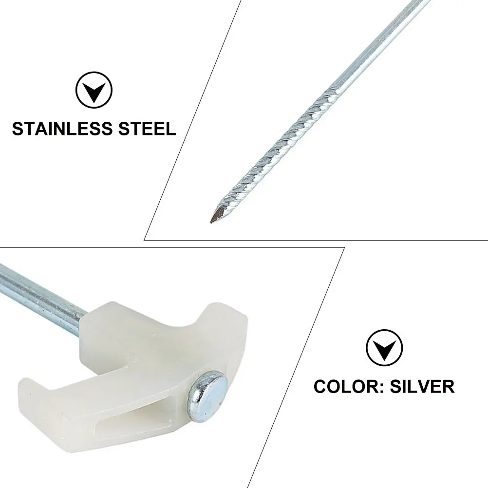 

6 шт. светящихся в темноте стальных колышков для палаток, сверхпрочные, для кемпинга, походов, рыбалки, светящиеся в темноте колышки для палаток