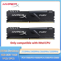 HyperX Fury Memoria DDR4 8GB 16GB 4GB RAM 3200 2666 2400 2133MHz Desktop RAM 1.2V DIMM PC-21300  PC-25600