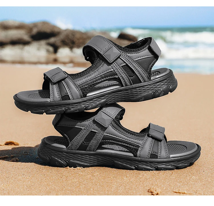 Herren-Sportsandalen, Outdoor, Wandern, wasserdicht, Strandsport, Herren-Sandalen, Sommer, offene Zehen, verstellbare Schnürsenkel – Detail 25
