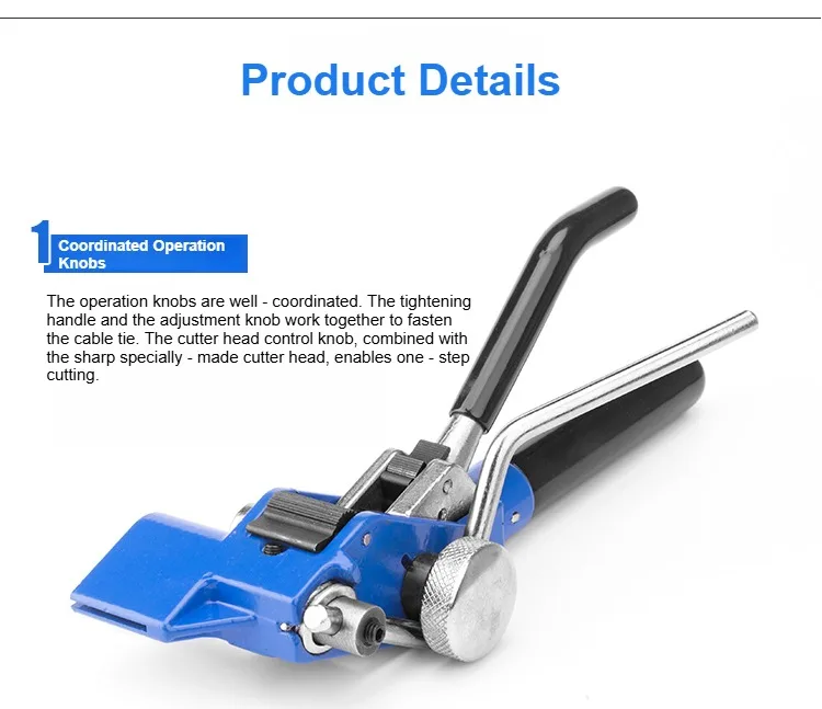 أداة كماشة ربط الكابل من الفولاذ المقاوم للصدأ Tindon-X - آلة التعبئة البحرية LQA أداة شداد وحزام فولاذي #5