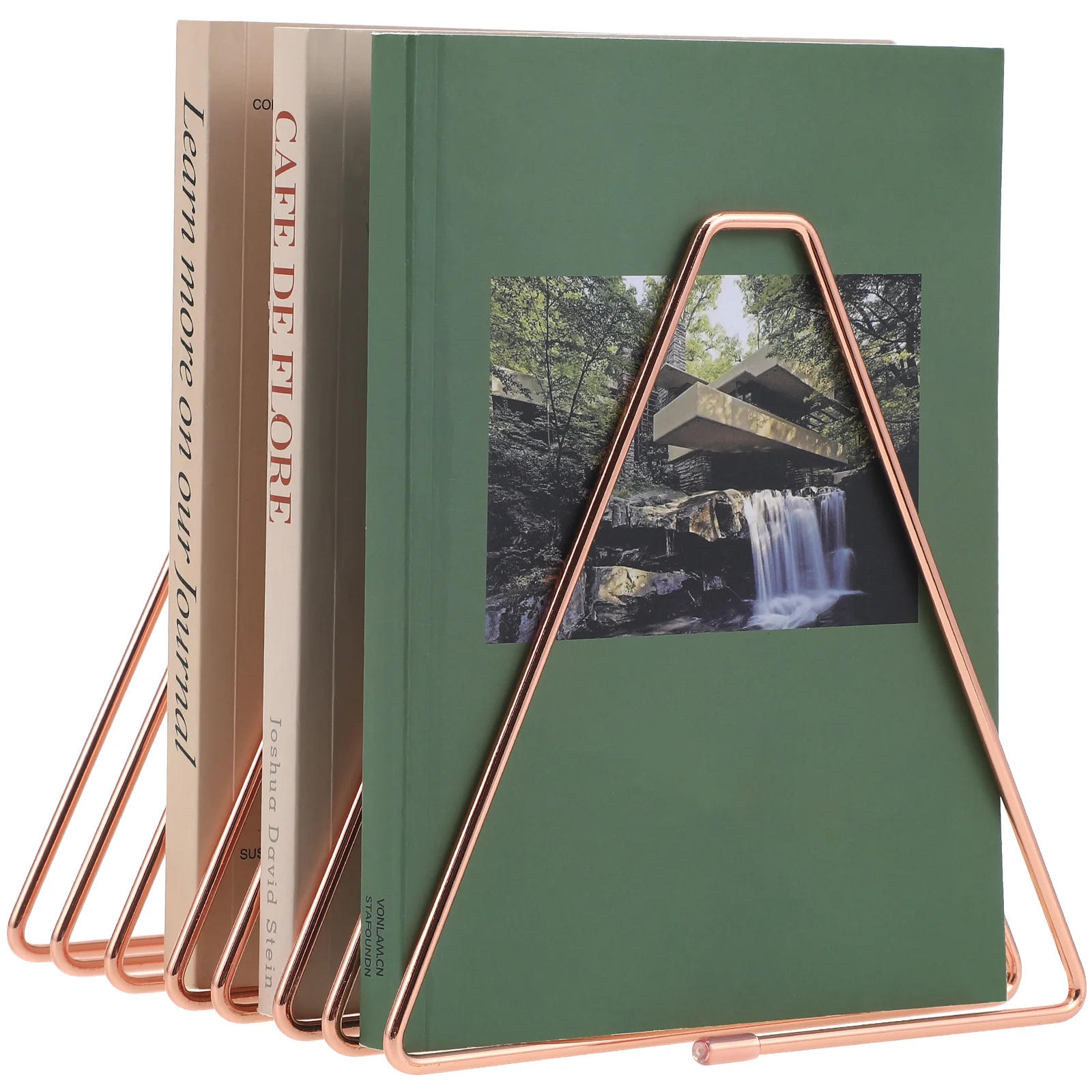 Metal Desktop Magazine Holder Expandable File Organizer Rack for Journals Files Records Books Vinyl Albums Desk Storage Solution