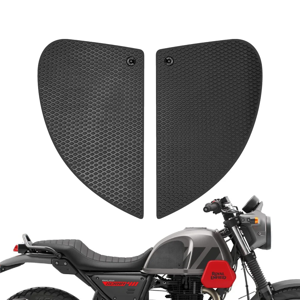 

For Royal Enfield SCRAM 411 2017 to 2026 Motorcycle Tank Traction Pad Anti Slip Sticker Gas Knee Grip Protector