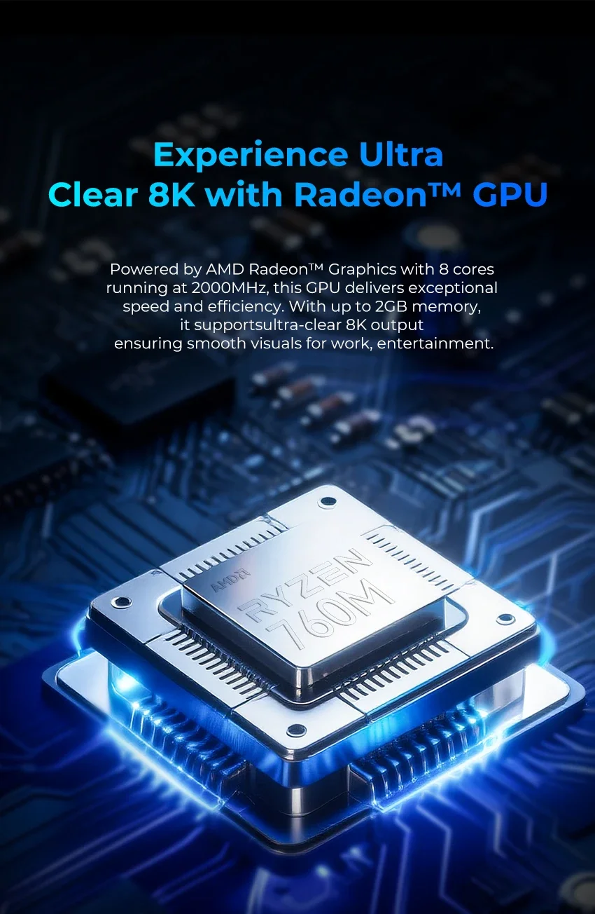 GMKtec M5 Ultra Mini PC AMD Ryzen 7 7730U DDR4 3200MHz Dual M.2 SSD 2.5G LAN WiFi 6E BT5.2 Desktop Computer