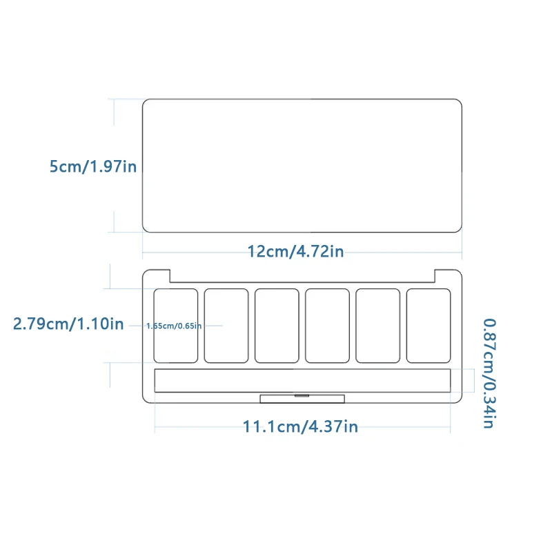 1Pcs 6 Grids Blusher Cosmetics Case Holder Refillable Makeup Palette Empty Eyeshadow Dish DIY Tool Facelift Make Up Parts