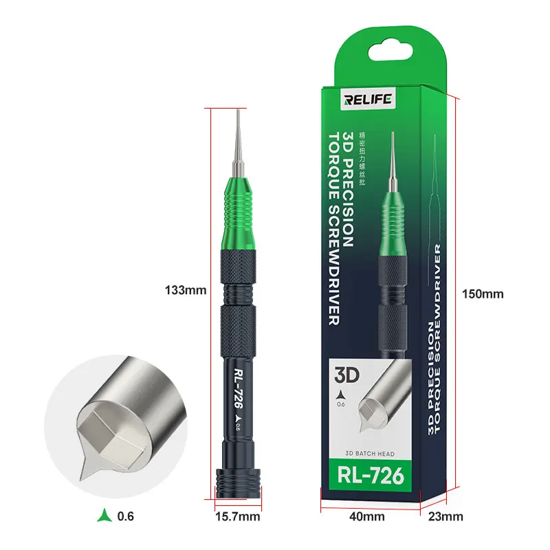 RELIFE RL-726 3D S2 steel bit Precision Torque Screwdriver Suitable for Disassembly and Repair of Electronic Equipment