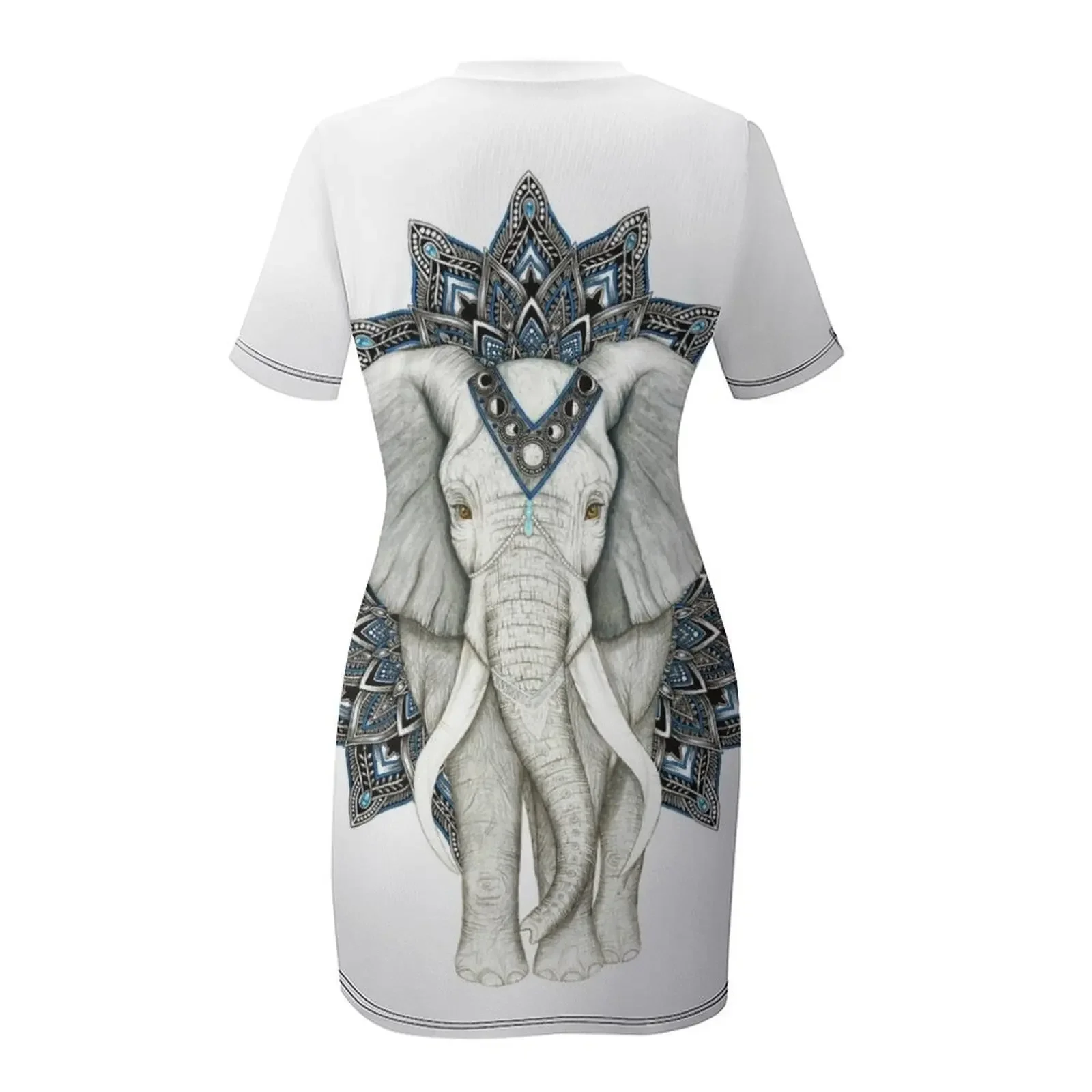 เดรสแขนสั้นลายมังกรเซน ดีไซน์เซ็กซี่ โดดเด่น เหมาะสำหรับฤดูร้อน  ชุดเดรสสำหรับผู้หญิง ปี 2025 ชุดเดรสสำหรับงานพรอม