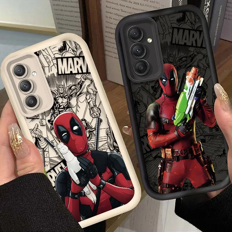 Marvel Deadpool Silicone Soft Phone Case For Samsung Galaxy A14 A15 S21 S22 S23 S24 5G FE Plus Ultra A25 A35 A52 A53 A54 A55 5G