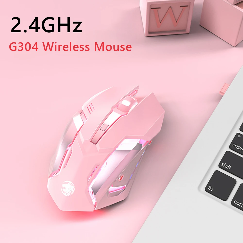 Mouse Nirkabel Ringan untuk Rumah dan Kantor, 1600dpi, 2.4GHz, USB, Tanpa Suara, untuk Gaming