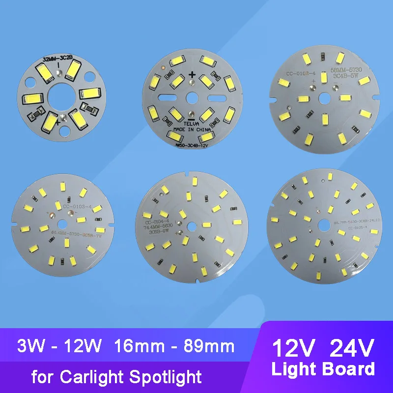 12V 24V LED Biała ciepła lampa 4000K Żarówka okrągłe źródło światła