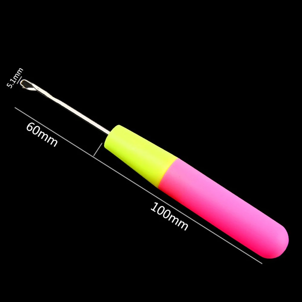 Plussignature البلاستيك إبرة كروشيه لصنع شعر مستعار كروشيه هوك إبرة ل Dreadlock الشعر النسيج متماسكة جديلة 1 قطعة مزلاج إبرة الكروشيه