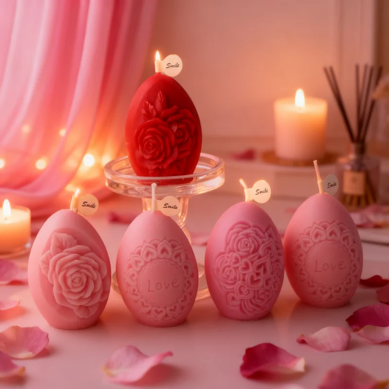 

3D очаровательная рельефная форма для свечей в форме яйца пиона, сделай сам, тисненое сердце, любовное письмо, ароматерапия, силиконовая форма из смолы, принадлежности для свечей
