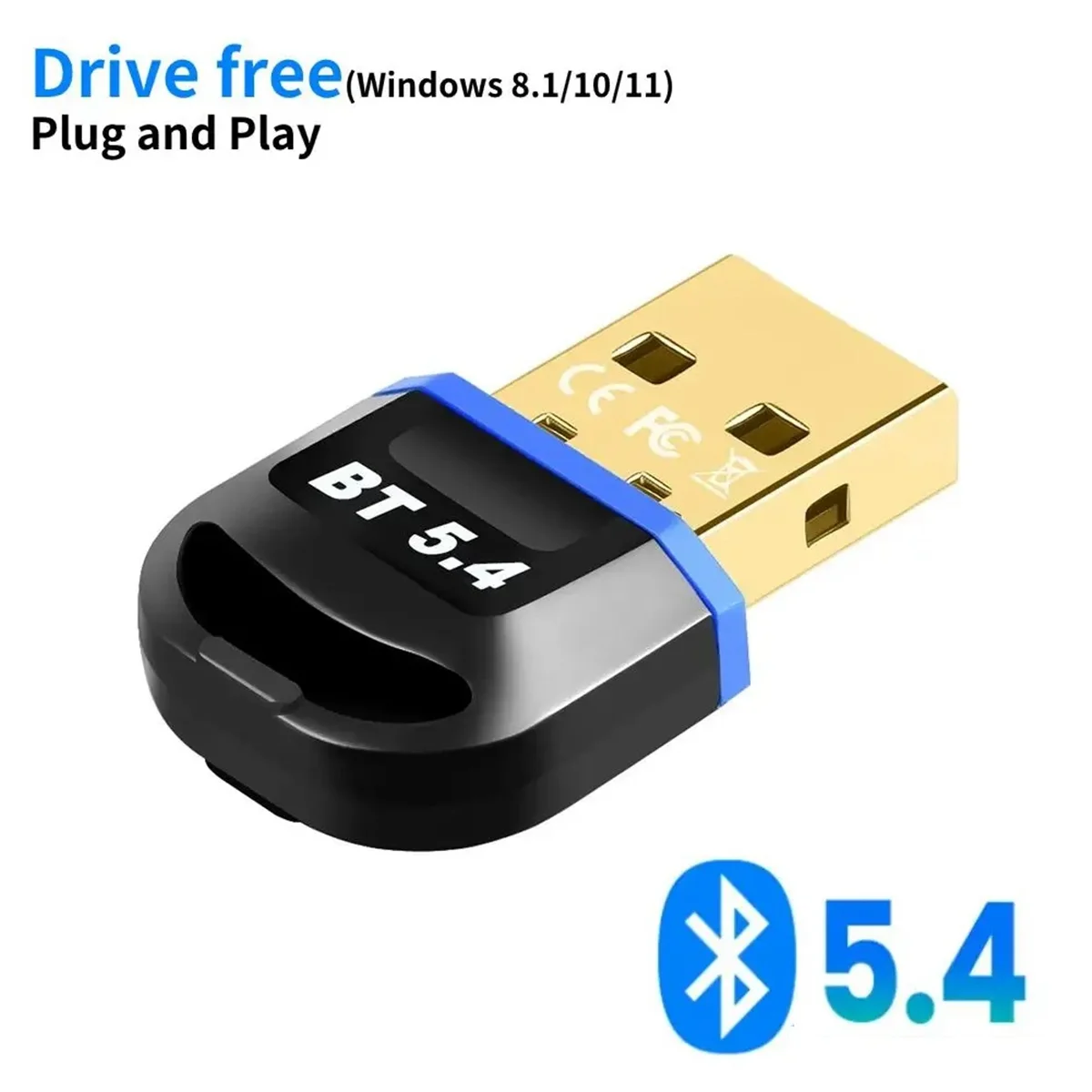 USB Bluetooth 5.4 Dongle Adapter for PC Wireless Mouse Keyboard Speaker Music Audio Receiver Transmitter Bluetooth