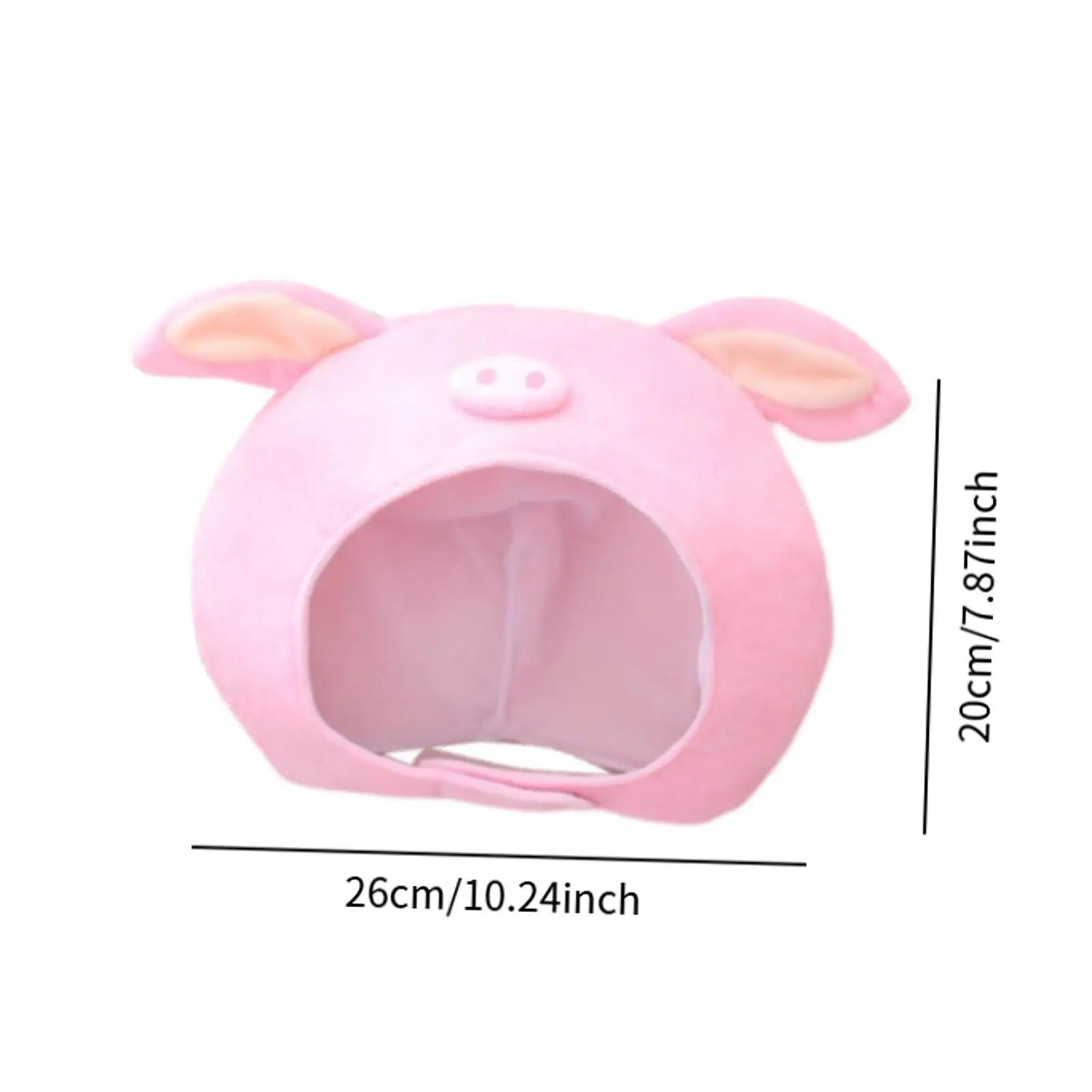 Cute Plush Pig Hat Cartoon Halloween Costume Women Headwear Soft Animal Hat Cap for Cosplay Halloween Holiday Fancy Dress Party