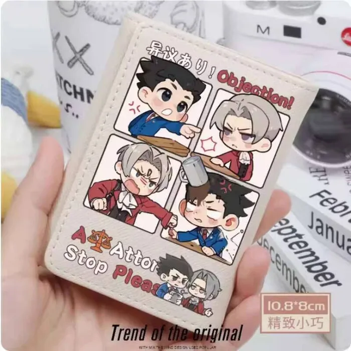 

Аниме Ace Attorney модный кошелек из искусственной кожи кошелек для карт монета засов сумка для денег косплей подарок B864 аниме