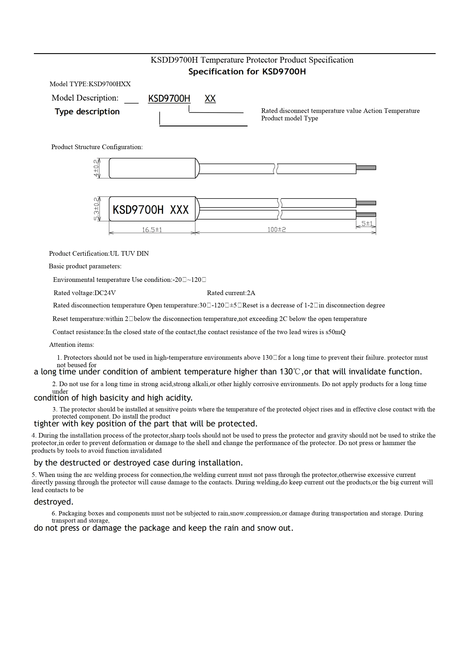 Thermostatschalter KSD9700H Thermostat JRMB 0 ° C-120 ° C Normalerweise geöffnet/Normalerweise geschlossen, schnelle Rückstellung und schnelle Wiederherstellung – Detail 3