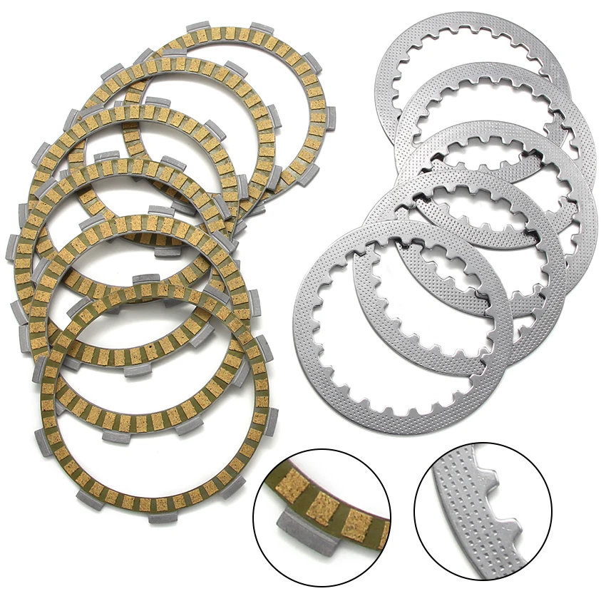 

Motorcycle Clutch Friction Plates For Yamaha FZR250 Genesis FZR250R FZX250 Zeal 3YX1/2/4 131-16324-00 1HX-16331-00 3XP-16321-00