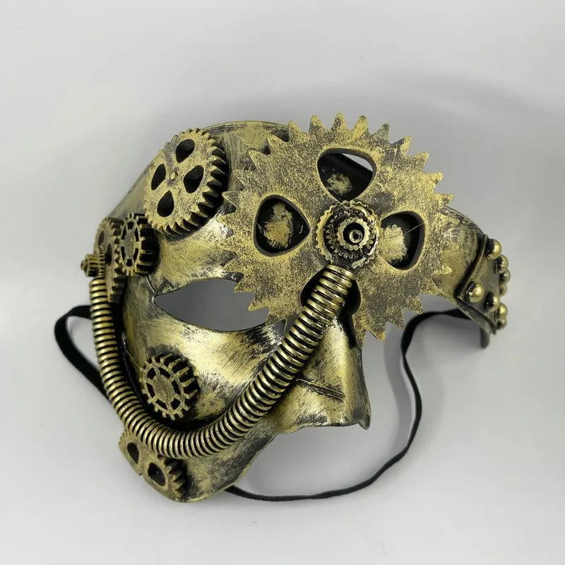 

Стимпанк Стимпанк Хэллоуин Половина лица Дьявол Маска Ужас Бал Вечеринка Аниме Игра Дорога