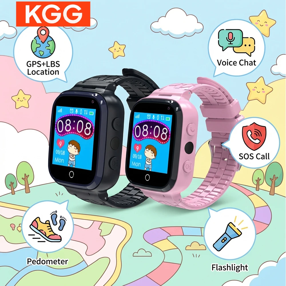 

2G Call Kids Smart Watch GPS LBS Position Camera Voice Chat SOS Flashlight Children Phone Watch For IOS Android Boys Girls Gift
