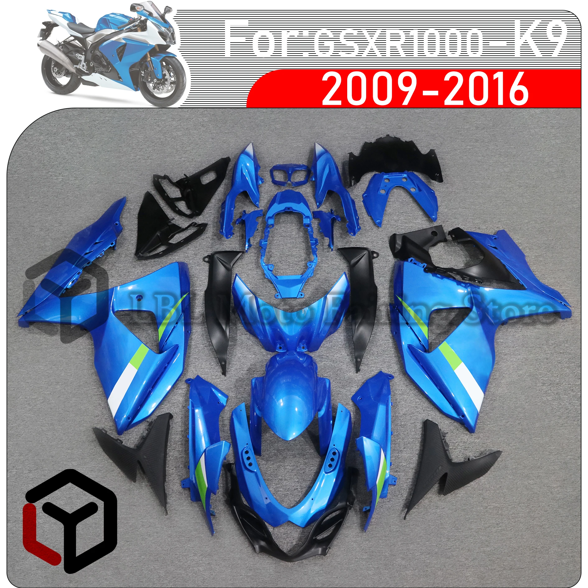 

For SUZUKI GSXR1000 GSXR 1000 GSX-R1000 K9 2009 - 2016 Motorcycle Fairings Injection Mold Painted ABS Plastic Bodywork Kit Sets