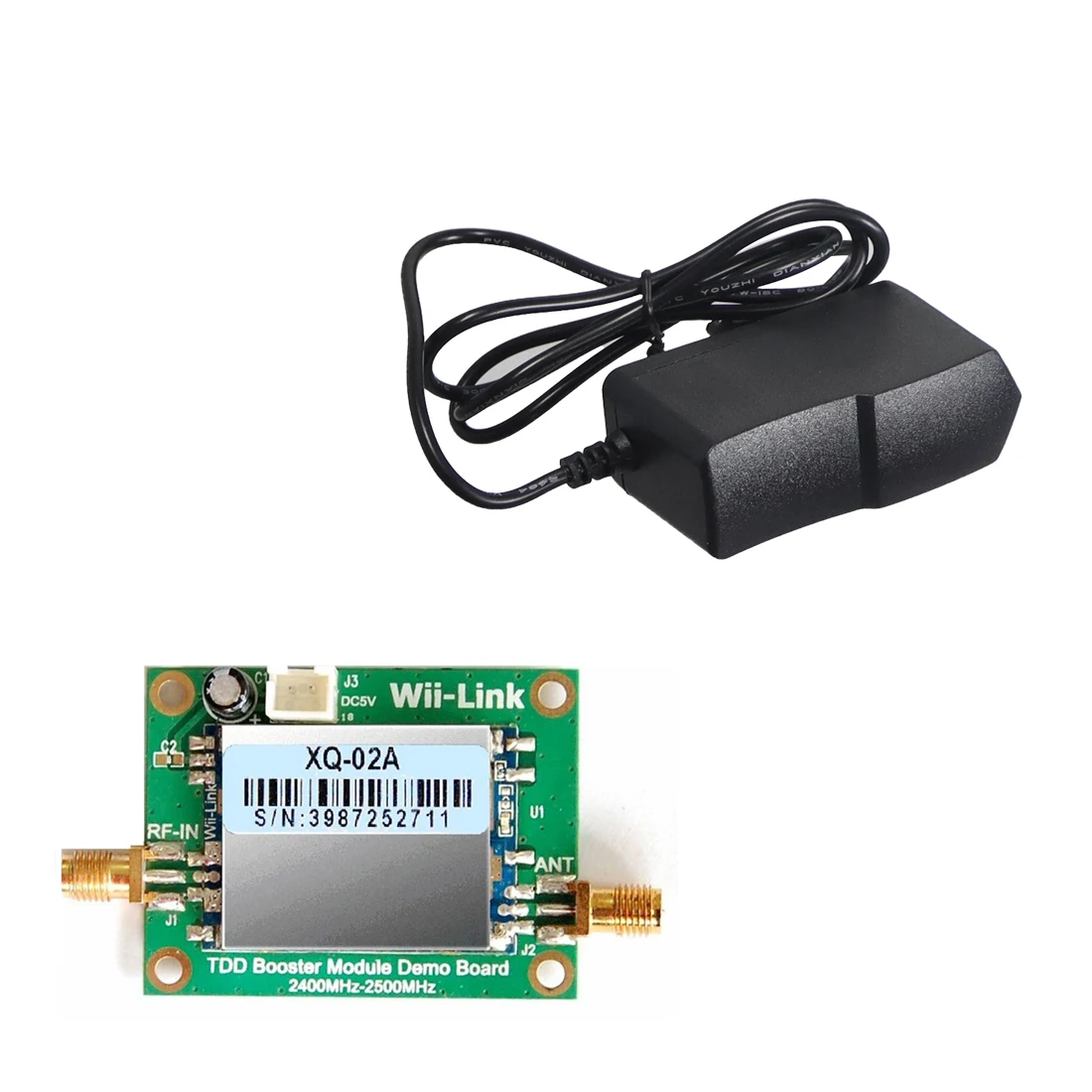 2.4G Power Amplifier 2W Routing Signal Amplifier for WiFi/ZigBee Signal Enhancement TDD Booster Module Demo Board w/ 6DB Antenna