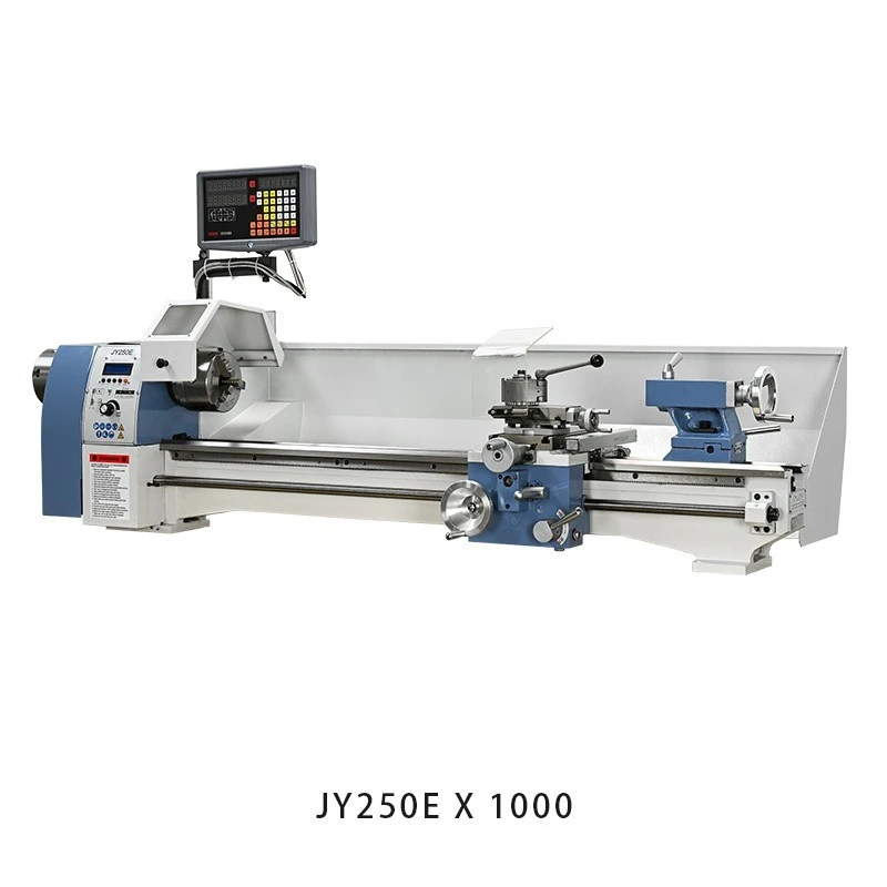 JY250E X1000 Extended Lathe with Electronic Gear, Double Chuck Cue Repair Machine for Metal Wood Home Use