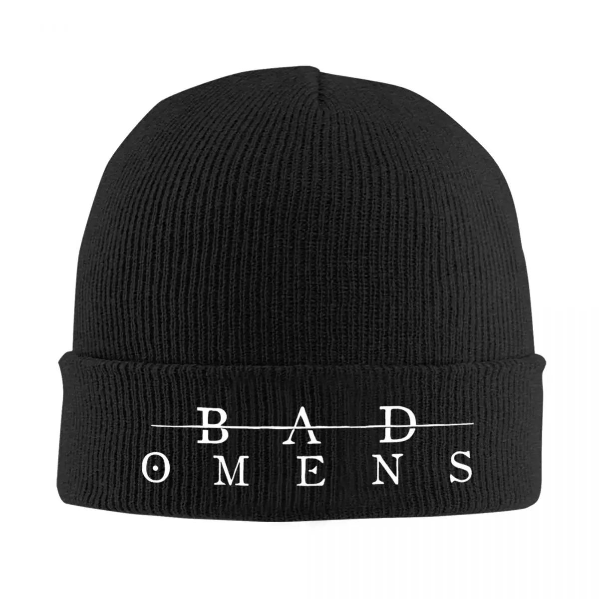 Bad Omens 7, Strickmützen, Damen- und Herrenmützen, Herbst- und Wintermützen, Acryl, Rockmusik, warme Melonenmütze