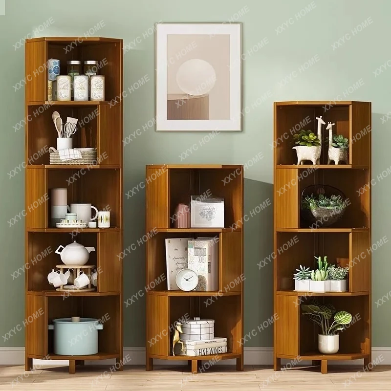 SM corner bookshelf floor-to-ceiling bookcase shelf living room study storage small corner simple bookcase
