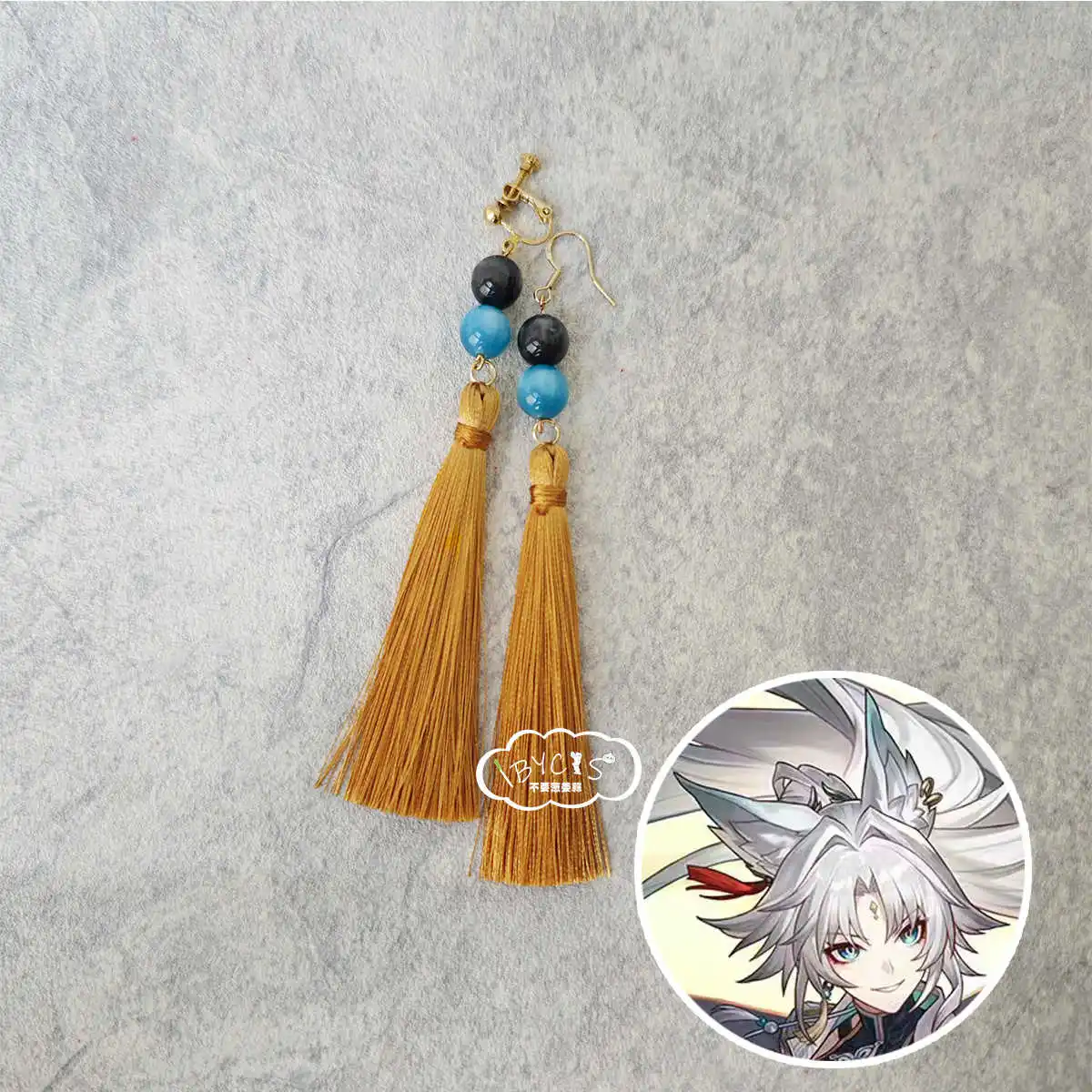 Anime Honkai: Star Rail Feixiao Cosplay Costume Tassels Earclip Earrings Ear Studs Jewelry Accessories Props Gift