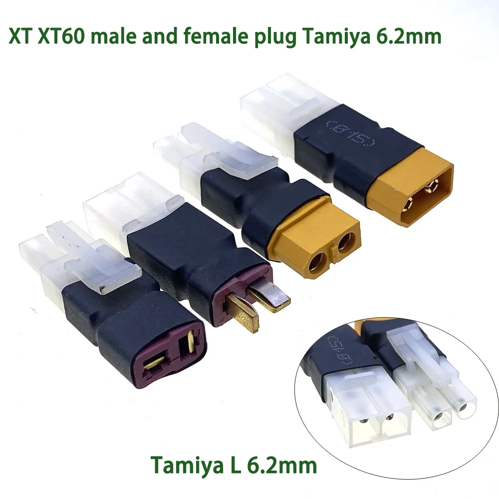 Adapter męski na żeński wtyczka do konwersji baterii XT XT60 na złącze Tamiya L6.2 do samolotów RC, akcesoria do modeli samochodów