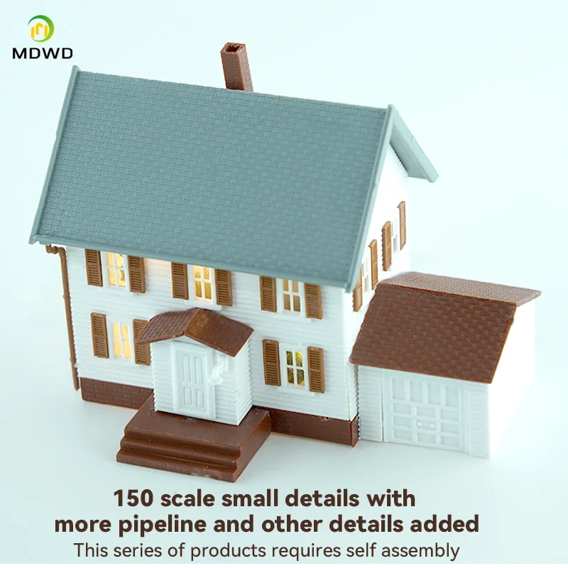 1pc 1:87 Ho N Scale Model House Style Courtyard Model Scale Kit Building Plastic AssembleMaterial Diorama Train Railway Layout