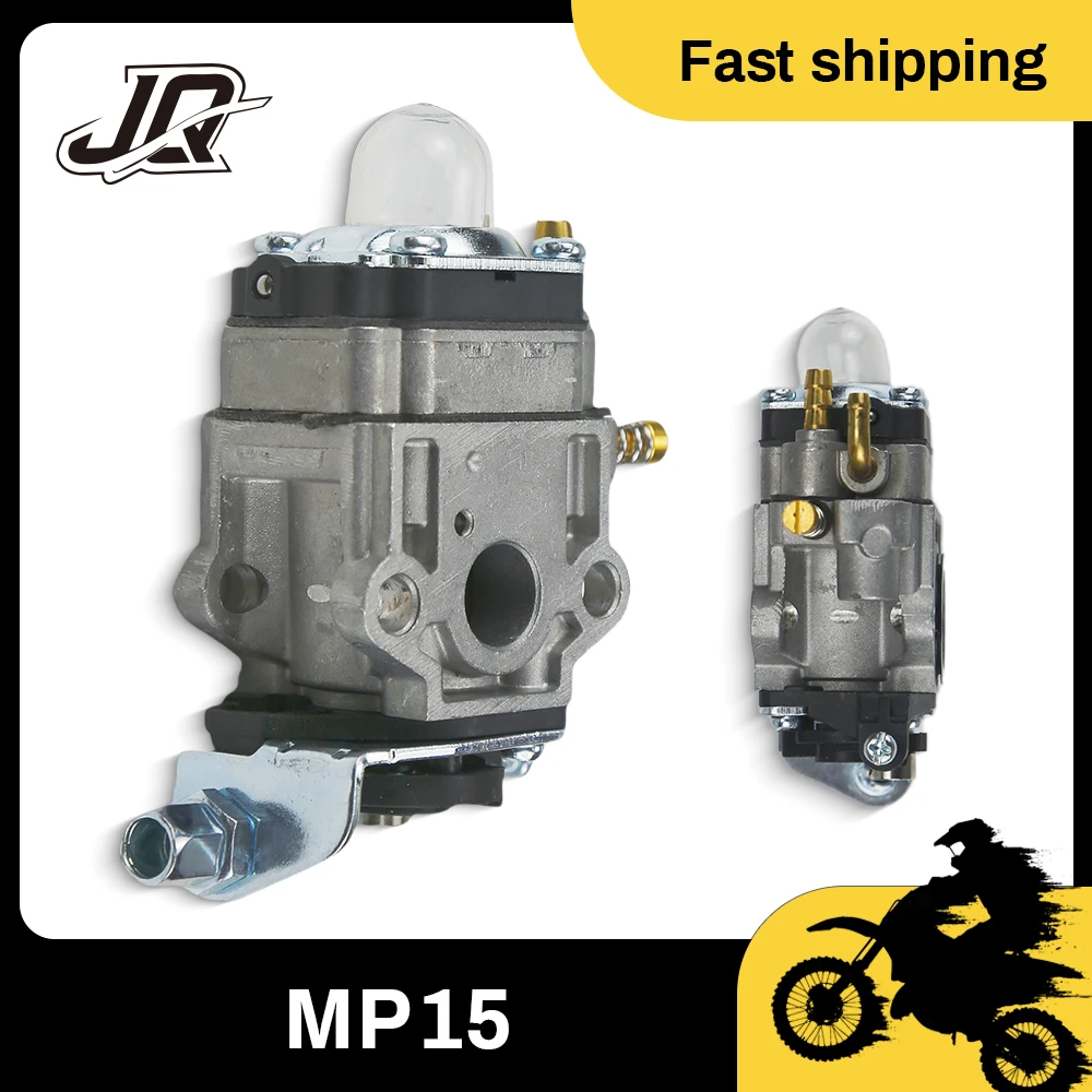 MP15 15mm Carburetor  For Walbro CG430 CG520 BC430 BC520 40‑5 44‑5 43CC 49CC 50CC 52CC 2‑Stroke  Grass Trimmer