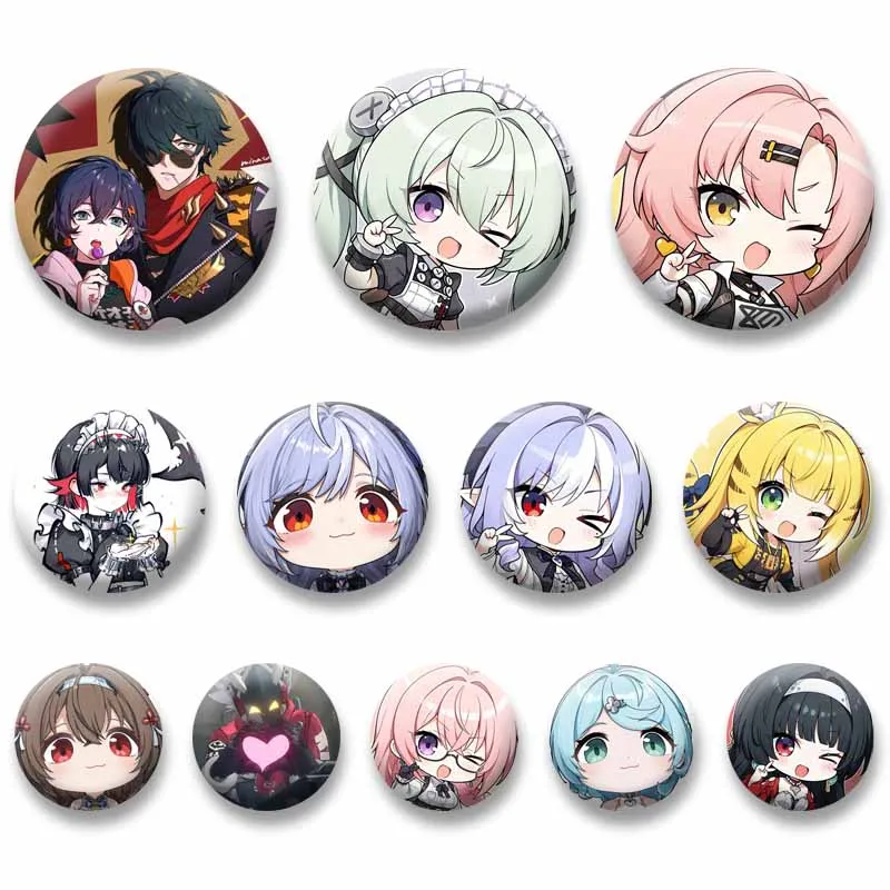 Zenless Zone Zero Button Pins Cartoon Character Badge Anime Game Snap-in Brooch on Backpack Accessories Jewelry Gift for Friend