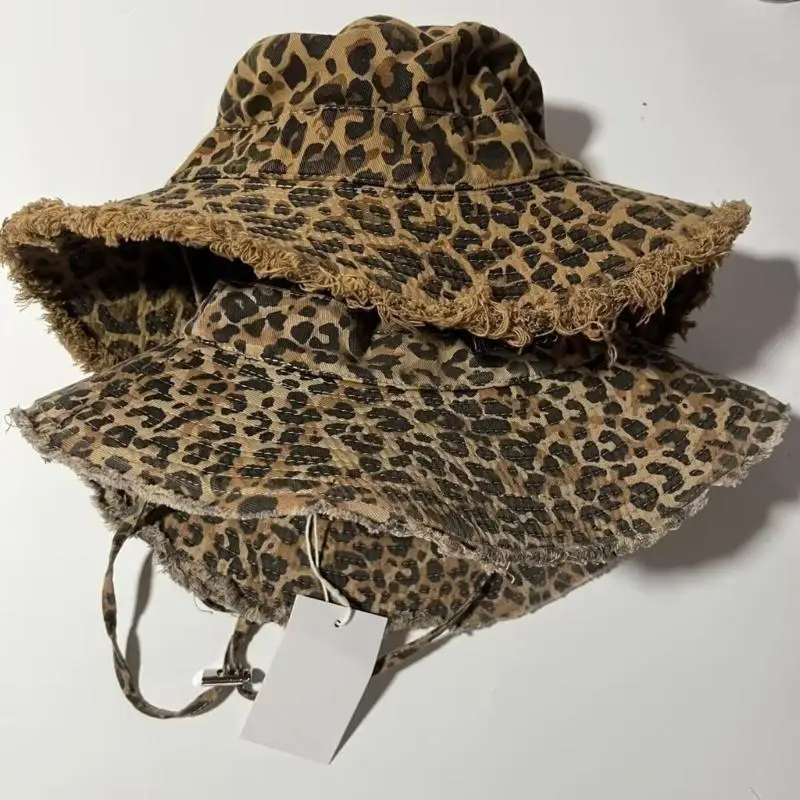 

L5YC Casual Animal Print Sun Hat Oversized Brims Outdoor Adventures Hat for Summer