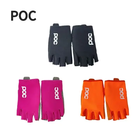 poc 사이클링 오토바이 봄 여름 내마모성 두꺼운 손바닥 마찰 방지용 새로운 반 손가락 장갑