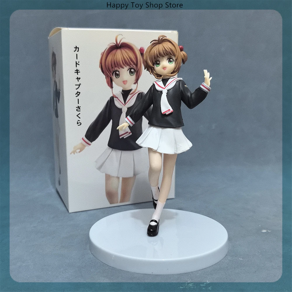 

16 см карты Captor Sakura Kinomoto Sakura стоячая аниме девушка фигурка модель статуя коллекция украшение для рабочего стола орнамент игрушка подарки