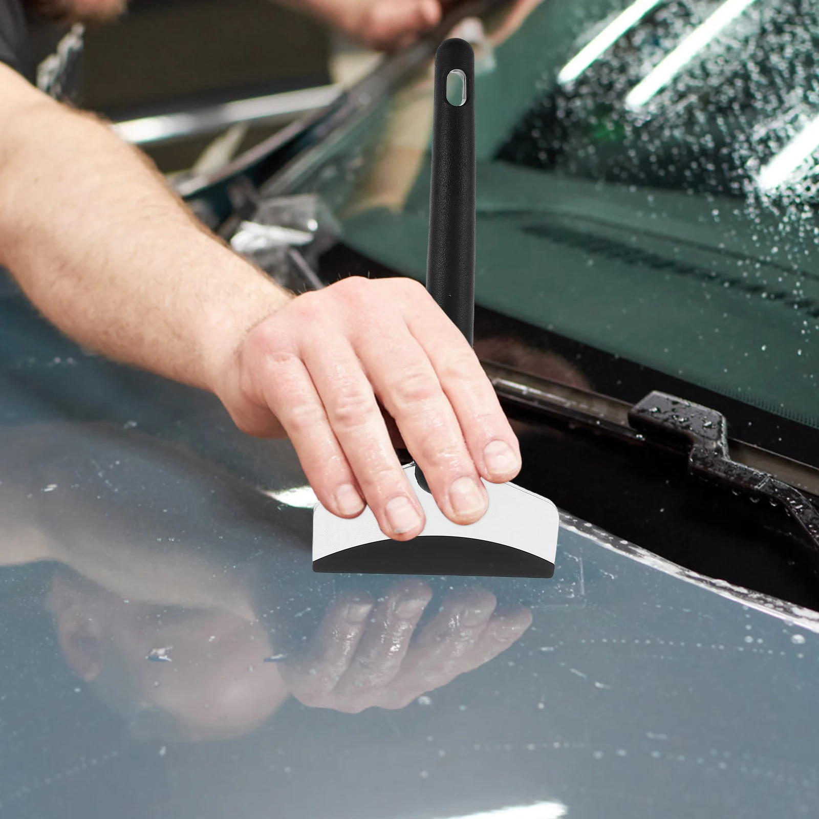 

2Pcs Car Snow Scraper Set Long Handle Window Ice Remover Tool for Windshield Efficient Snow Removal Winter Auto Accessories