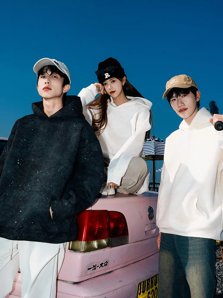 

Loose Men's Hoodie Spring Autumn Sle Casual Comfortable Lazy Chic Couple's Loose Fit Long Sve Printed Sweatirt