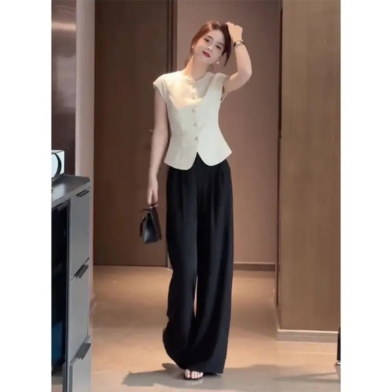 Summer Casual Loose Two Piece Set Women Fashion O-neck Pants Sets Women Elegant Short Sleeve Outfits 2 Piece Sets YC252