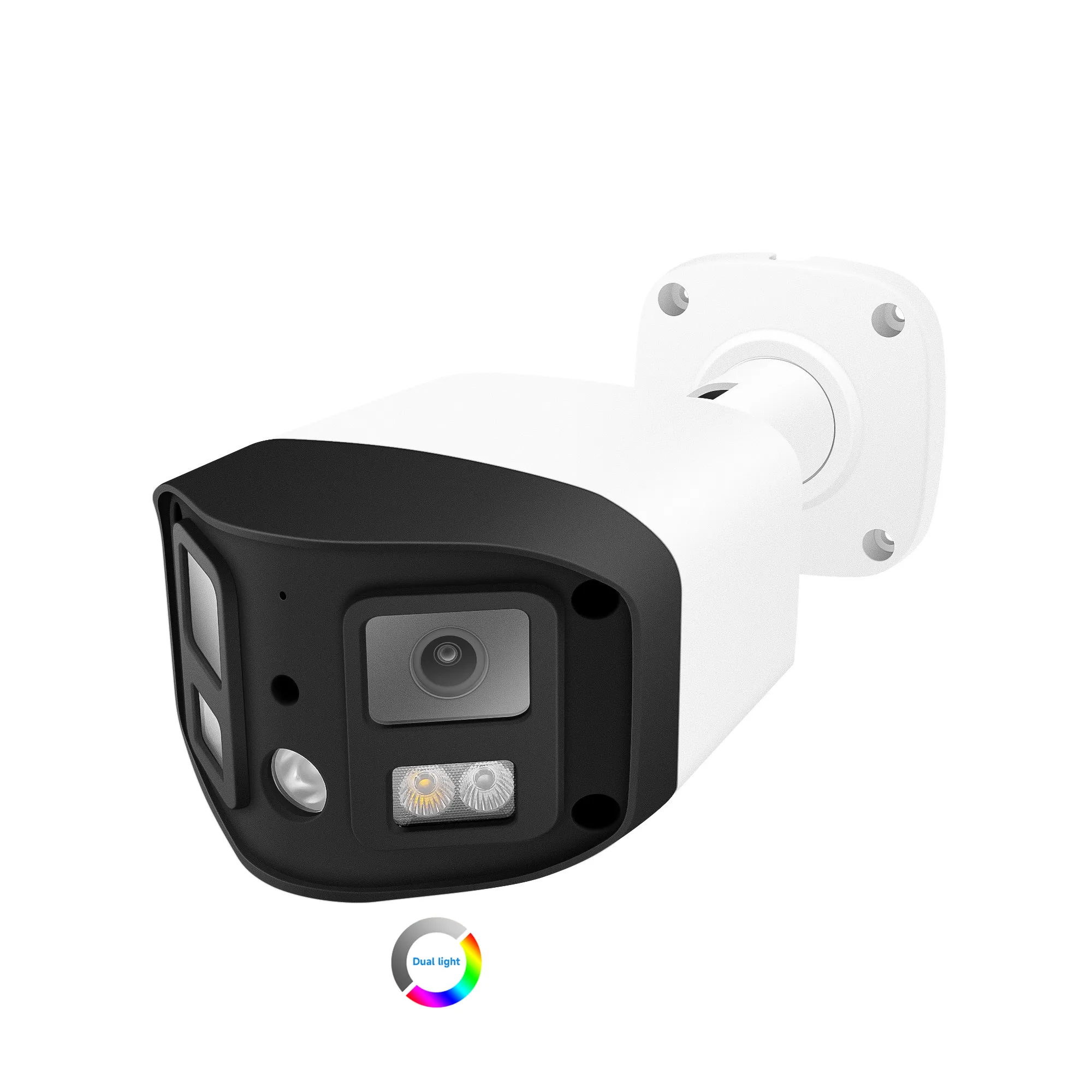 Popular HD 4K 8MP Dual Light Dual Lens 180 Degree Wide-angle Panoramic CCTV IP POE Camera support Two-way Audio SD Card Slot