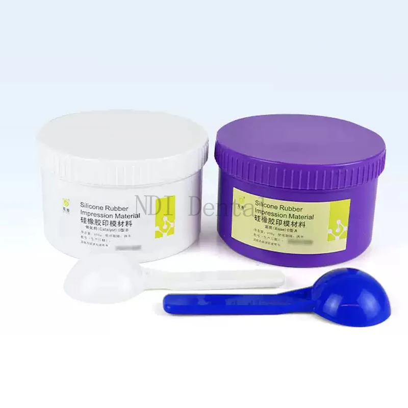 Dental Cured Silicone Rubber Impress Silicone Rubber Putty Soft A Substrate (Type 0) 400g B Catalyst (Type O) 400 Material Tool