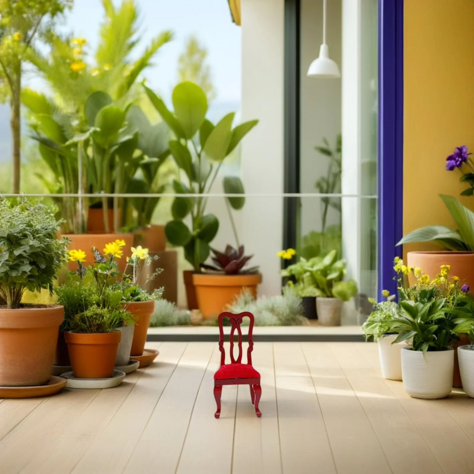 

1 set Mini Chair Table Wooden Tiny House Furniture Set Set Retro Style Tiny Wooden Furniture 1 12 Scale House Accessories