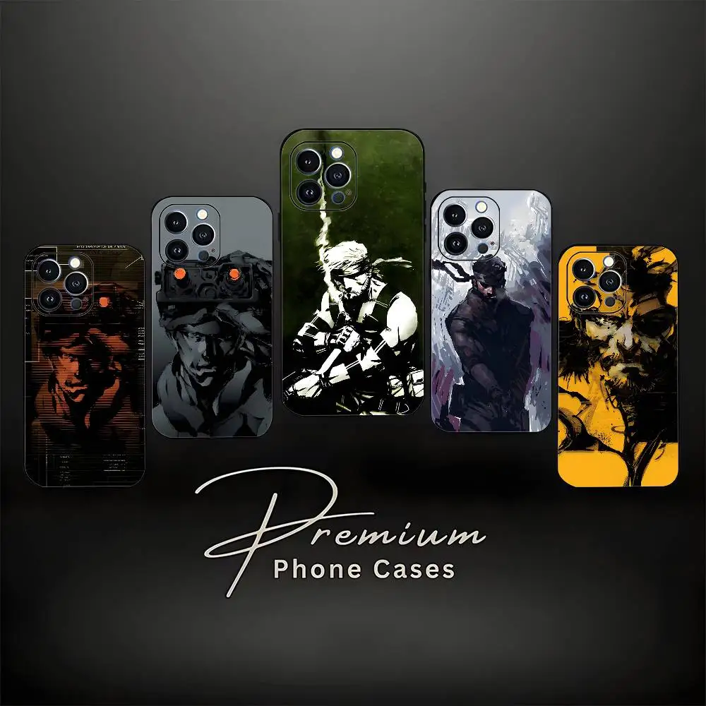 

M-MGS1 Solid Snake Game Phone Case For iPhone 17,16,15,14,13,12,11 ,Pro Max,XS,X,XR,SE,Mini,8,7,Soft Silicone Black Cover