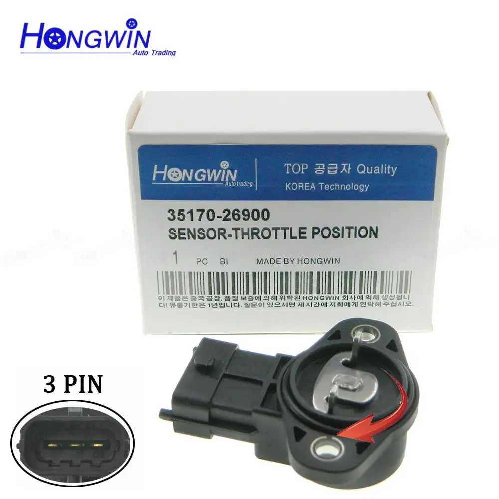 Genuine No.:35170 26900 Throttle Position Sensor Plug Fits Hyundai Accent Kia Rio 06-11  TH432  , 3517026900 , 35170-26900