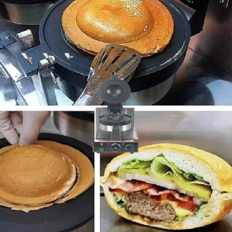 Commercial UFO Burger Machine Electric Ice Cream Hamburg Machine Gelato Panini Press Machine