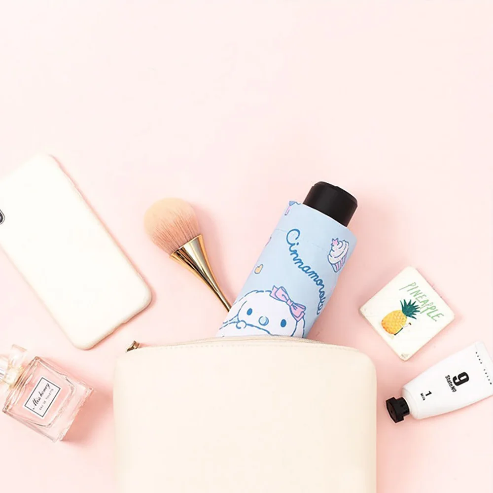 Sanrio Cinnamoroll Regenschirm, Sonnenschutz, UV-Schutz, Sonnenschirm, Damen, vollautomatisch, sonnig, regnerisch, faltbar, Sonnenschirm, Geschenke