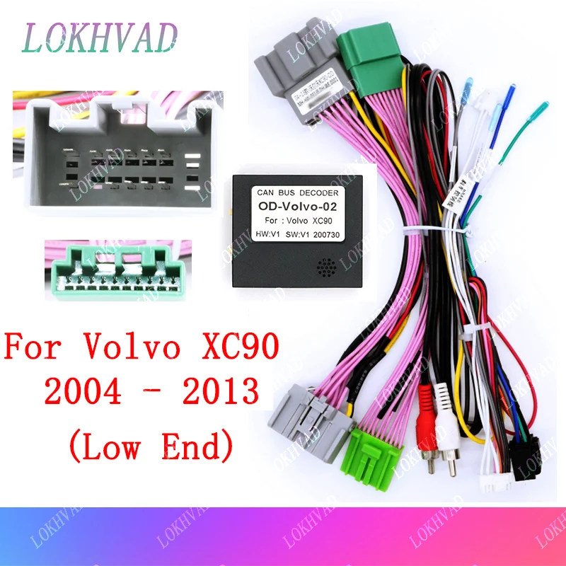 

LOKHVAD Canbus box Adaptor For Volvo XC90 2004-2013 With Wiring Harness Cable Android Car Radio Stereo DVD Android